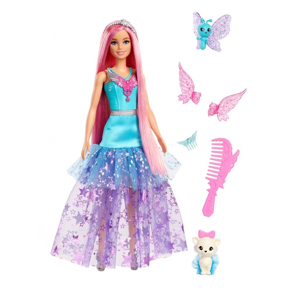 Barbie Doll with 2 Fantasy Pets & Dress,“Malibu” from Barbie a Touch of Magic